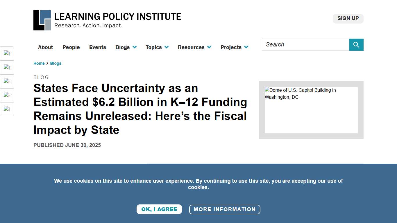 States Face Uncertainty as an Estimated $6.2 Billion in K–12 Funding Remains Unreleased: Here’s the Fiscal Impact by State Learning Policy Institute